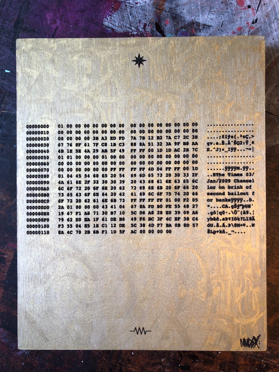 Silver Genesis Block 8x10